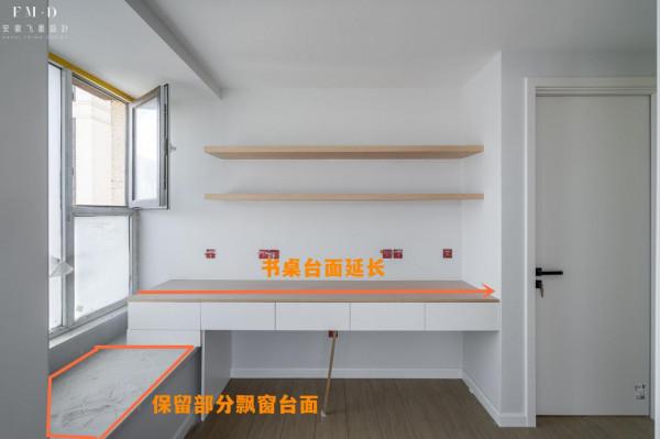 不能拆的飄窗我也不浪費面積，這是參考模板，硬生生變成書房來用