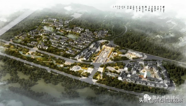 黃石東方山新南門來啦 宏偉大氣 兩座仿唐式建築風格的塔樓亮相