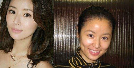 當紅明星素顏對比，女神就是女神