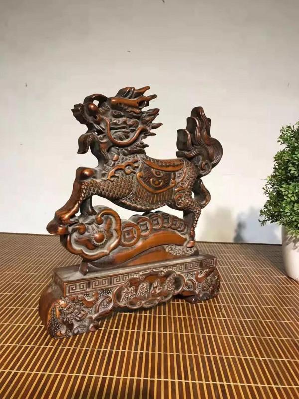 麒麟擺件、整體古樸典雅 高貴大器，韻味十足，品相一流，全品