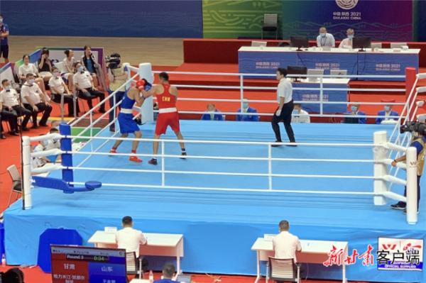 「全運會·現場看」甘肅選手獲拳擊男子-91公斤級第五名 「全運會·現場看」甘肅選手獲拳擊男子-91公斤級第五名