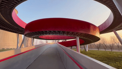 冬奧公園景觀節點“冬奧之環”亮相