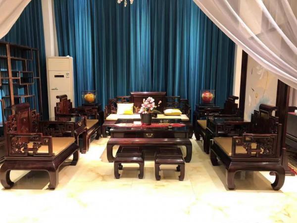 相當大氣 | 青蓮卷書沙發十三件套