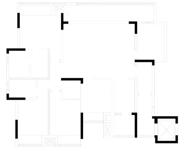 198㎡侘寂風 | 柔和曲面與異形燈光的融合 198㎡侘寂風 | 柔和曲面與異形燈光的融合