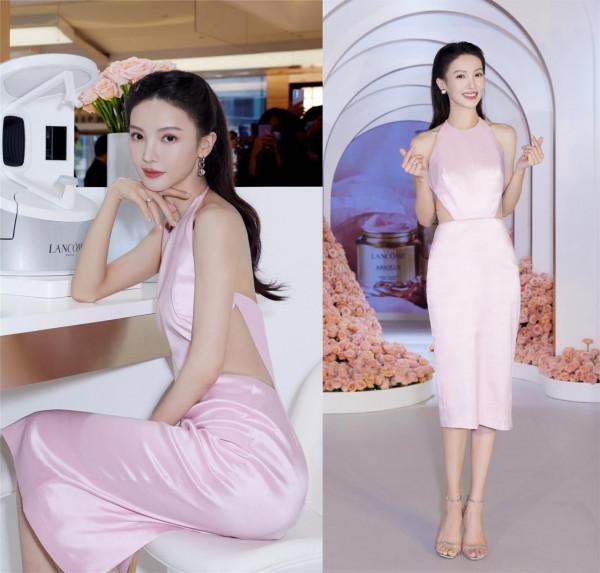 穿上這些禮服就不要坐下？金晨穿粉裙明豔甜美，卻被禮服褶皺扣分