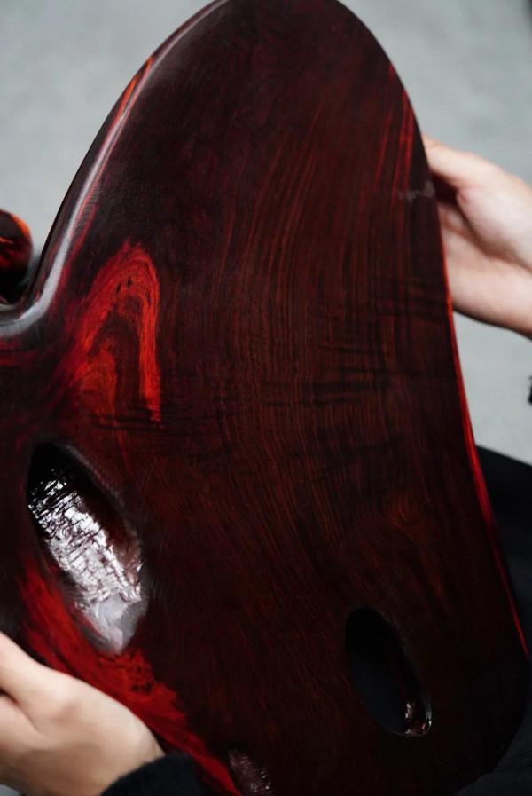 大紅酸枝「五福臨門」擺件