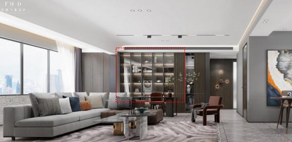 複式樓梯這一面牆，定製4米7的書架滿牆收納，這是家庭“圖書館”