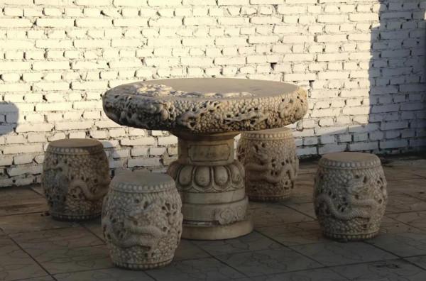 石桌 茶桌 漢白玉