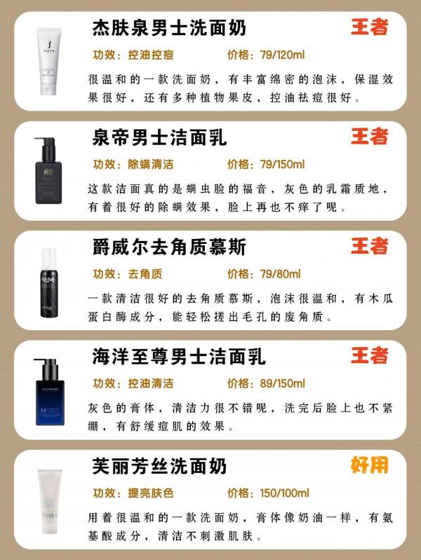 最全最熱男士洗面奶測評！你的洗面奶是王者不