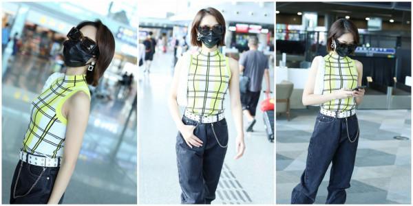 以前覺得藍盈瑩瘦而不幹,這次風衣套低領衫太顯單薄,少了女人味 以前覺得藍盈瑩瘦而不幹,這次風衣套低領衫太顯單薄,少了女人味