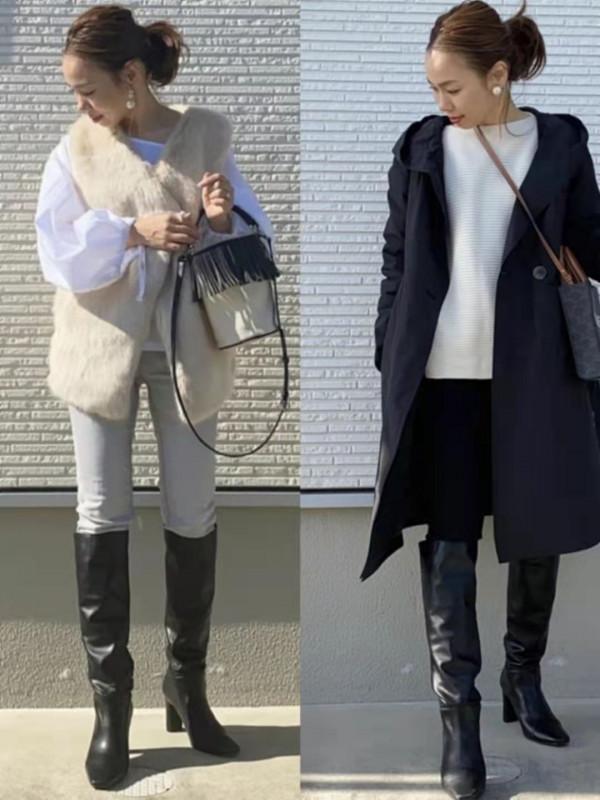 短外套+過膝裙,小腳褲+及膝靴,才是冬季中年矮個子的最佳搭配 短外套+過膝裙,小腳褲+及膝靴,才是冬季中年矮個子的最佳搭配