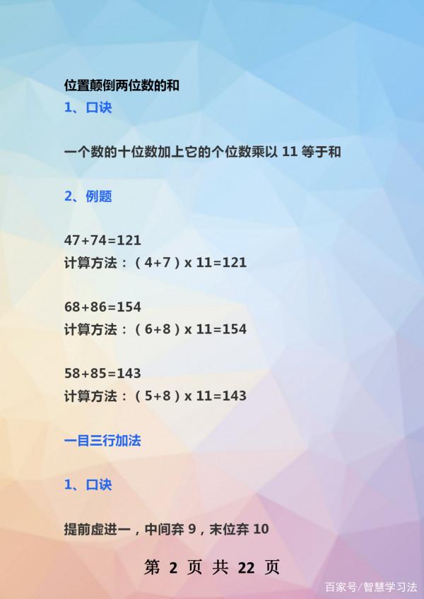 數學班主任:自編小學數學“速演算法”,列印一份,邏輯思維蹭蹭漲 數學班主任:自編小學數學“速演算法”,列印一份,邏輯思維蹭蹭漲