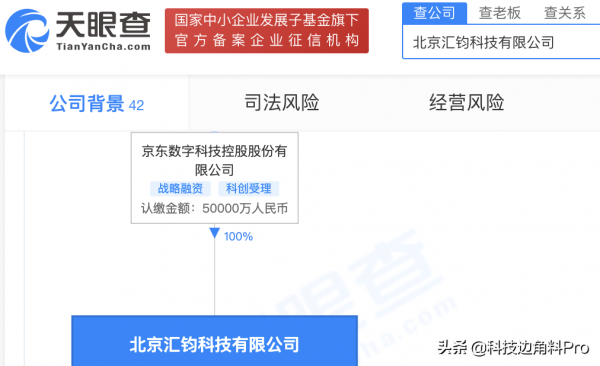 京東雲計算公司股東發生變更，北京匯鈞科技退出