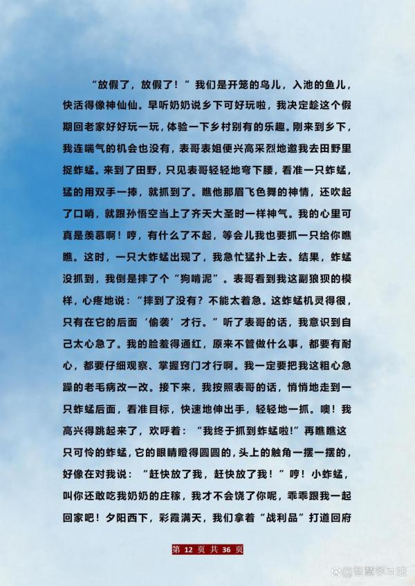 小升初各型別滿分作文，積累一份，作文高分不用愁