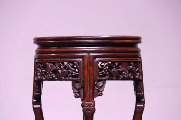 紅木雲石圓凳，楠木平切四出頭官帽椅，榆木官帽椅，桃椅