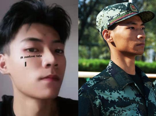 入伍前後對比照：軍營滿月“大變身”