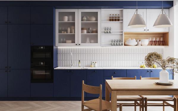 點點藍色帶來的深度和個性！2間60平小戶型設計