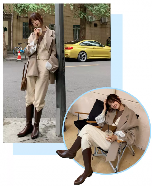 牛仔靴+甜騷裙=美到不像話!秒變腿精 牛仔靴+甜騷裙=美到不像話!秒變腿精