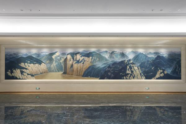 “長江黃河”奔騰在黨史館，兩幅壁畫長卷繪就民族精神