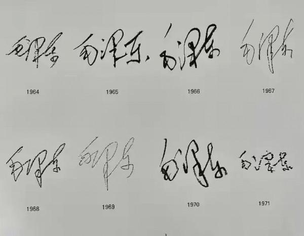 毛澤東主席書法簽名欣賞