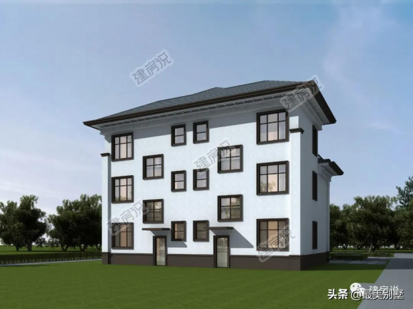 新中式雙拼別墅，大氣莊重造價低，兄弟平攤無壓力