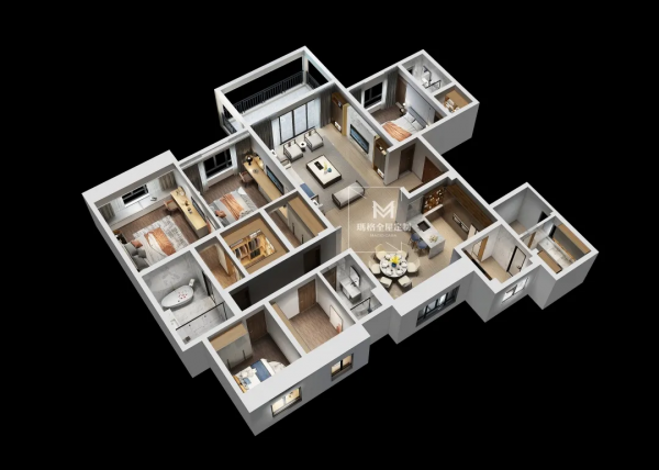 羨慕！鄰居家的262㎡新中式雅居，光玄關就甩我家的幾條街