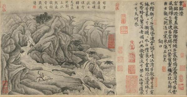 草堂十志圖卷.傳唐.盧鴻繪.紙本水墨 草堂十志圖卷.傳唐.盧鴻繪.紙本水墨