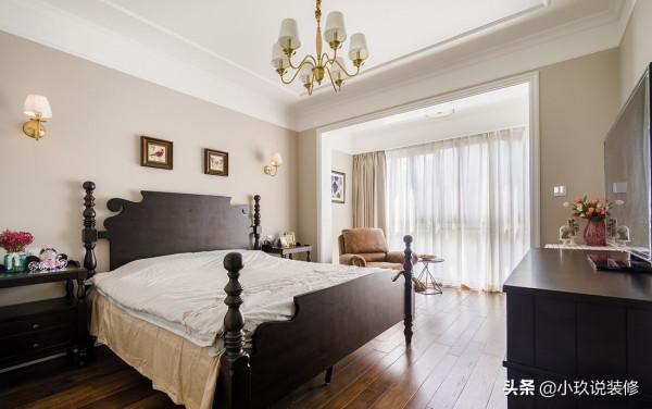 158㎡美式混搭裝修，全屋配色賞心悅目，背景牆更是讓人眼前一亮