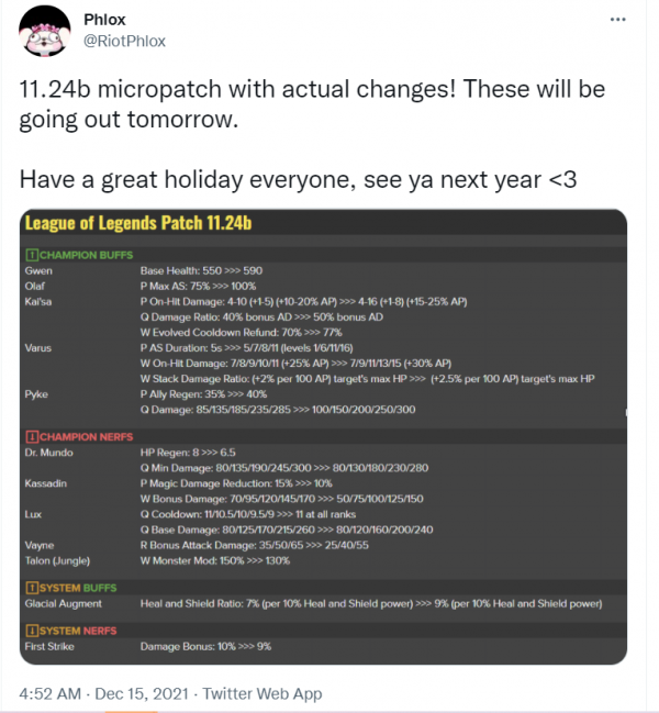 LOL：勝率跌破44％，全聯盟倒數第1後，拳頭終於良心發現加強她了