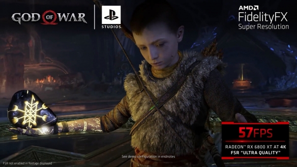 AMD展示FSR技術：《戰神》4K可57幀很流暢執行