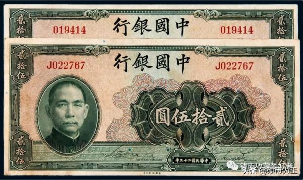 民國國家銀行（中國銀行）紙幣介紹
