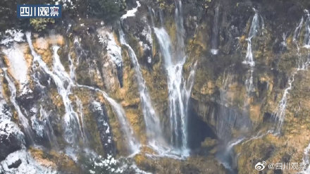 秘境美景！四川平武森林秘境中的野瀑布