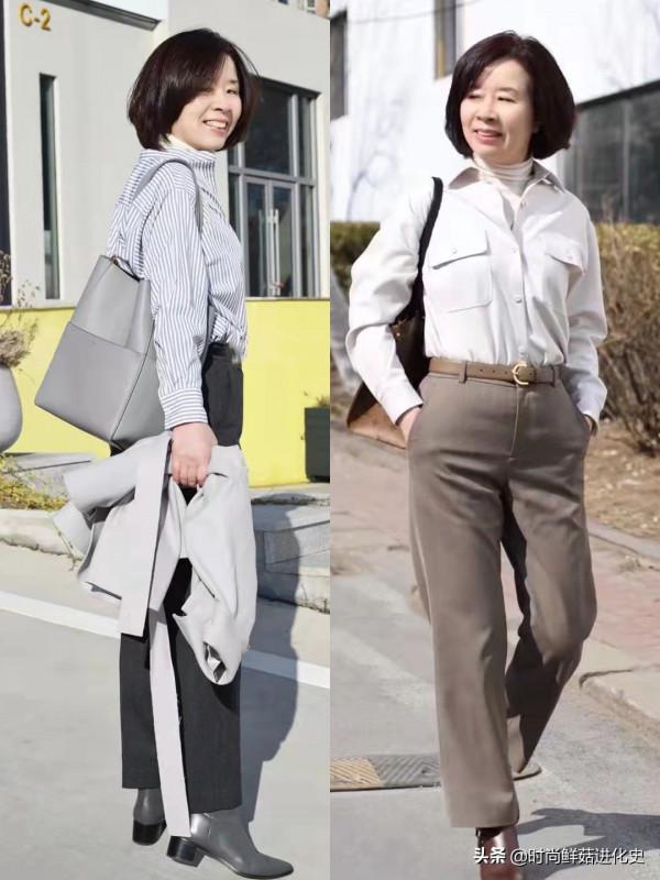 放棄你的“小黑褲”吧！今秋“卡其灰褲”火了，五六十歲穿更時髦