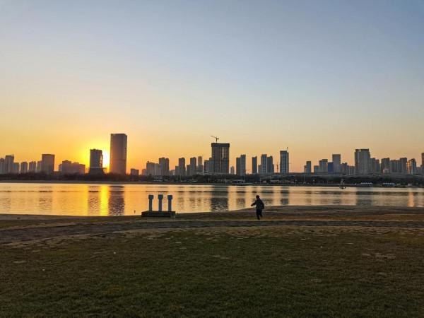 日照萬平口瀉湖夕照 日照萬平口瀉湖夕照