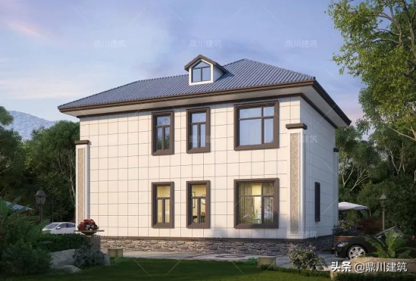 5套二層新中式別墅，四平八穩佈局周正，自有一股穩重的氣度