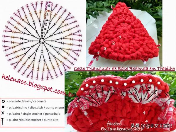 舊T恤以後不要扔,教你鉤成24種收納籃,美到眼花繚亂!(附針法圖解