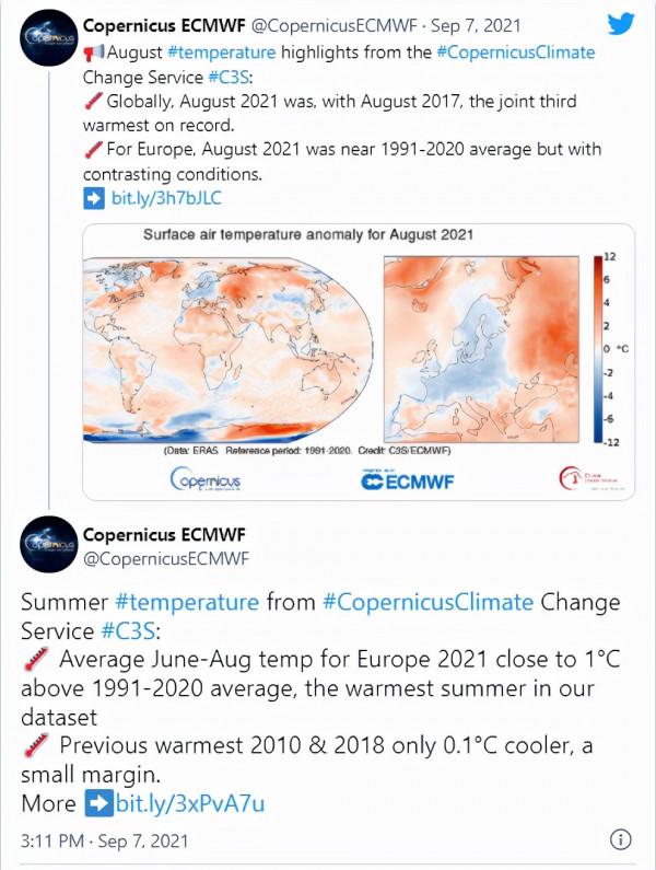 盤點一下2021年的極端氣候現象