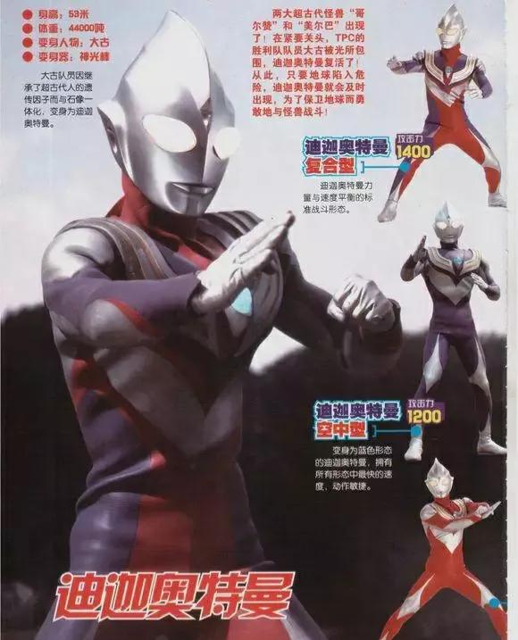 迪迦本尊與大古迪誰更強？看看圓谷官方給的設定資料就知道了