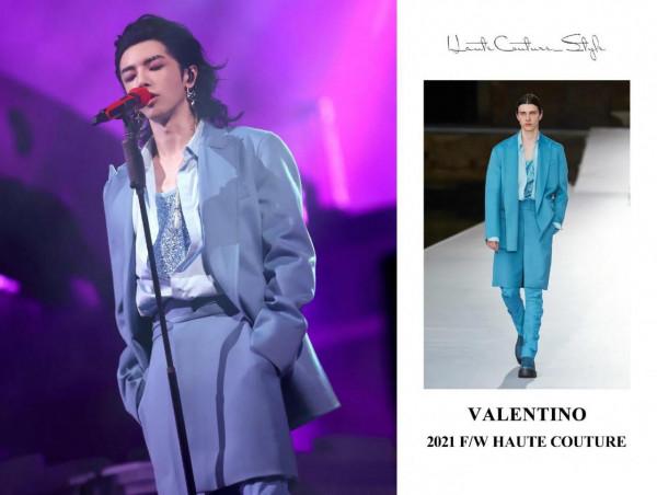 華語樂壇領軍人華晨宇配上高定戰袍加持，盡顯王者風範，貴氣十足