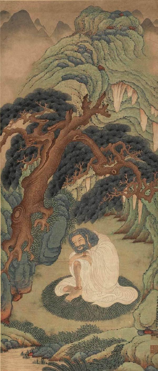 700年前的一幅釋迦牟尼圖，人物形象太奇怪，疑似遭受巨大苦難