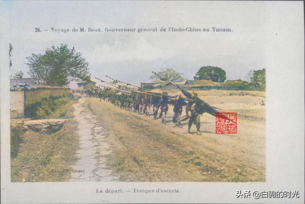 老照片：1906年洋總督訪問雲南，士兵荷槍實彈護衛