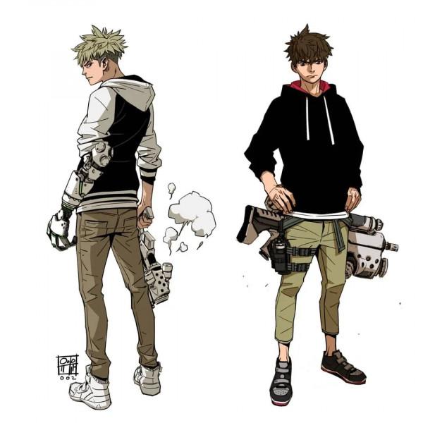 畫熱血漫畫的人設，真酷