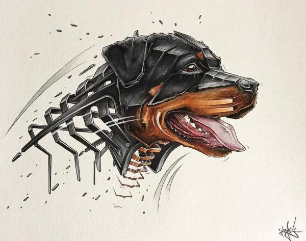 一支兇猛的馬克筆，機械感十足