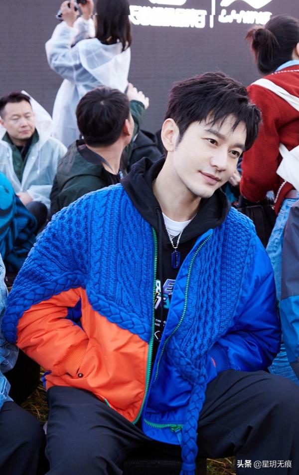 黃曉明藍橙撞色運動衫演繹運動風 帥氣臉龐詮釋時尚 黃曉明藍橙撞色運動衫演繹運動風 帥氣臉龐詮釋時尚