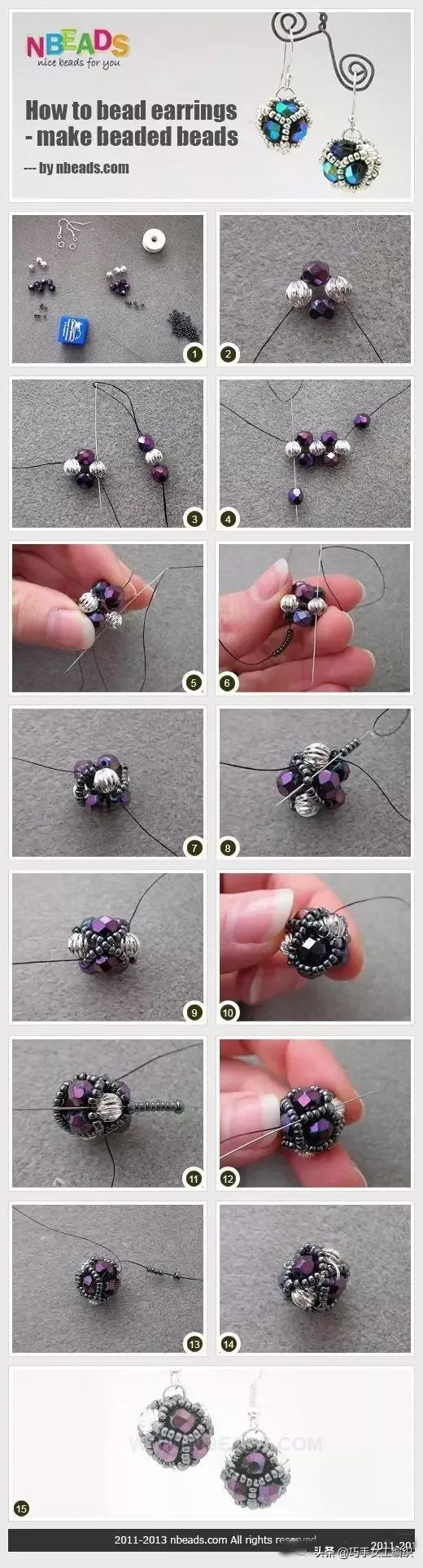 34種串珠飾品教程，收藏了