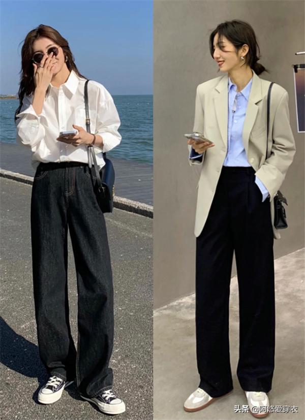 三四十歲女人穿“襯衫+闊腿褲”別總老一套！學會這3招，氣質高階
