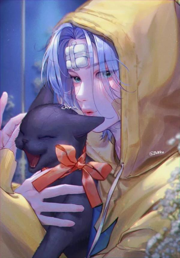 手繪動漫帥哥美男圖片桌布