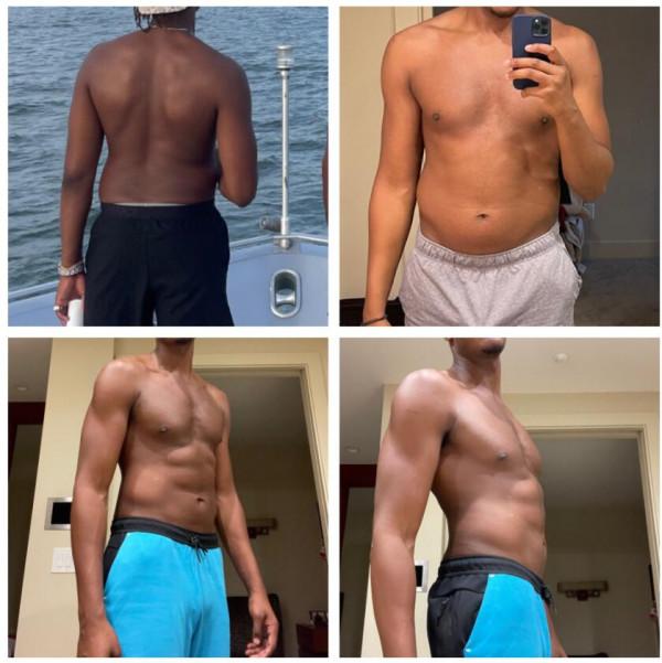 邁爾斯-特納減肥前後對比照片，受傷後暴飲暴食