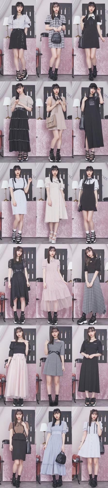 日系甜酷風• 皮革連衣裙 / 貝雷帽 / 半裙