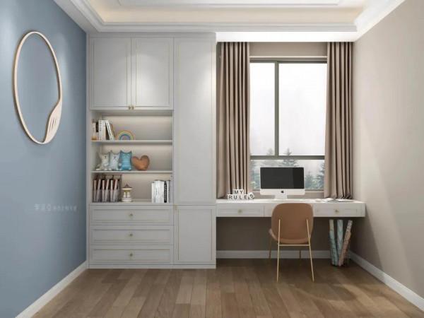 一進門就驚豔！這140㎡簡歐三房，櫃子入牆真爽